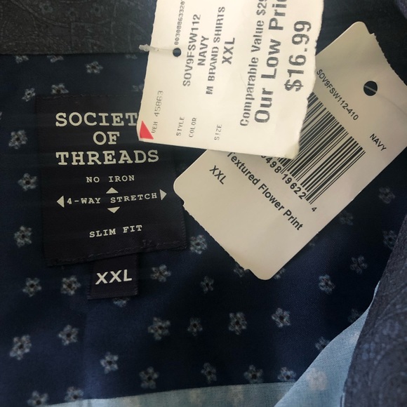 NWT Mens Society Of Threads Long Sleeve Shirt - Picture 2 of 3